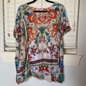 Johnny Was Silk Blouse